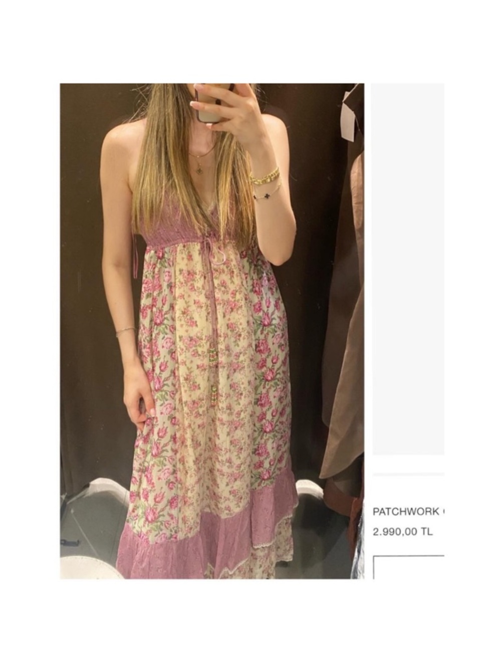 ZARA PATCHWORK FLORAL DRESS - Picture 5 of 13